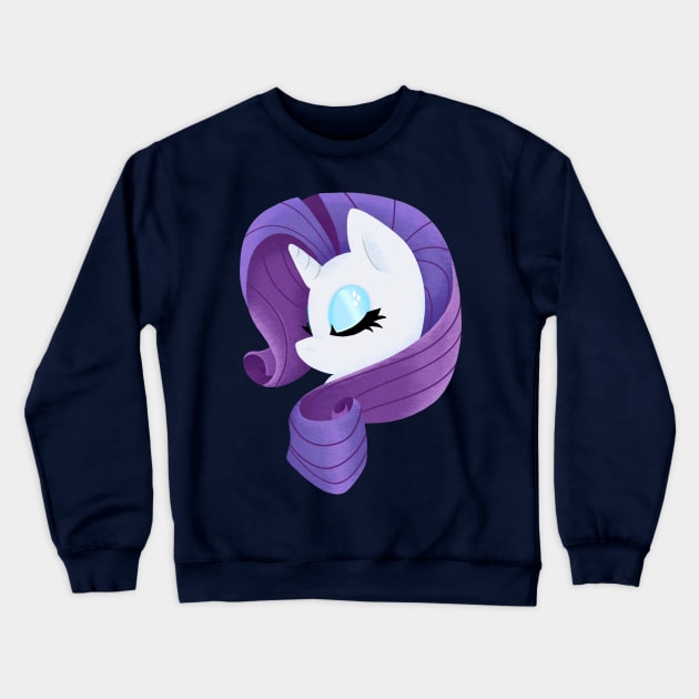 Pony Portraits - Rarity Crewneck Sweatshirt by SmidgeFidge